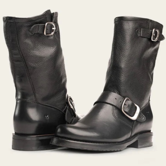 Frye Black Leather Slouchy Booties - size 9.5 - Picture 2 of 12